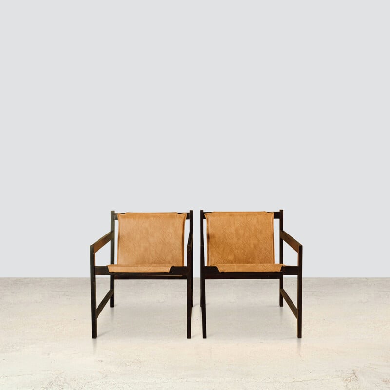 Paar vintage lia fauteuils in pallisander van Sergio Rodrigues, 1962