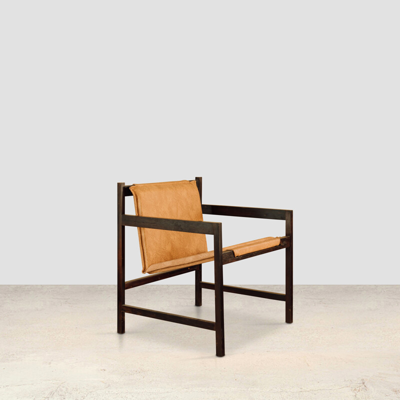 Pair of vintage lia armchairs in pallisander by Sergio Rodrigues, 1962