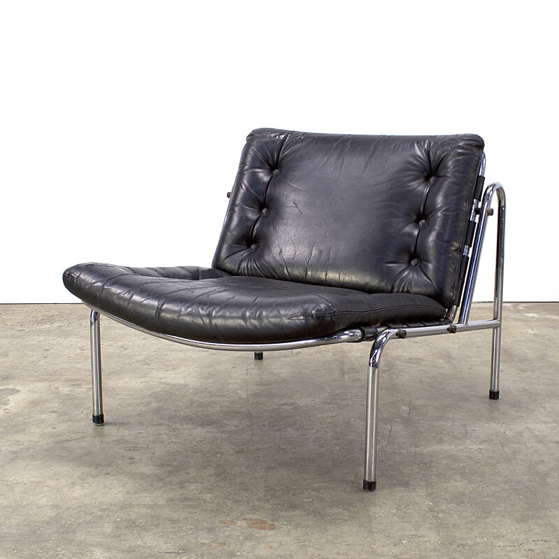 "Osaka" armchair in leather, Martin VISSER - 1970s