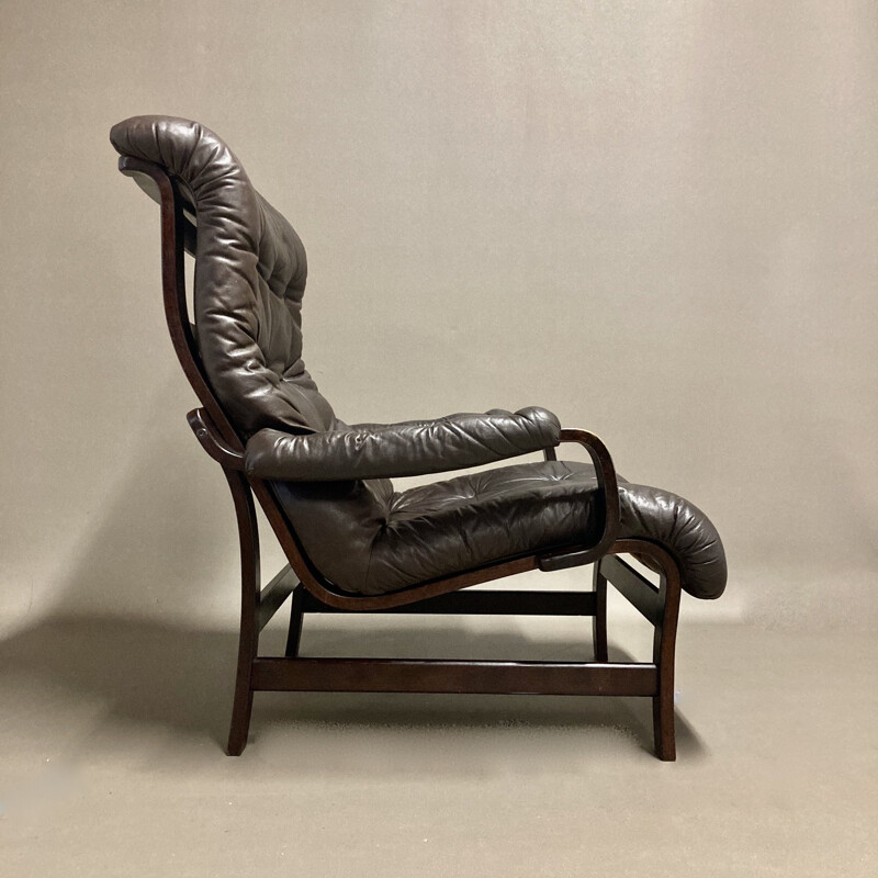 Scandinavian vintage leather armchair, 1960