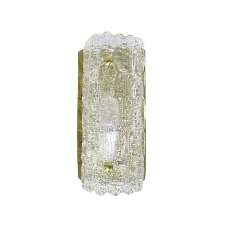 Lampada da parete in cristallo vintage di Carl Fagerlund per Lyfa, 1960
