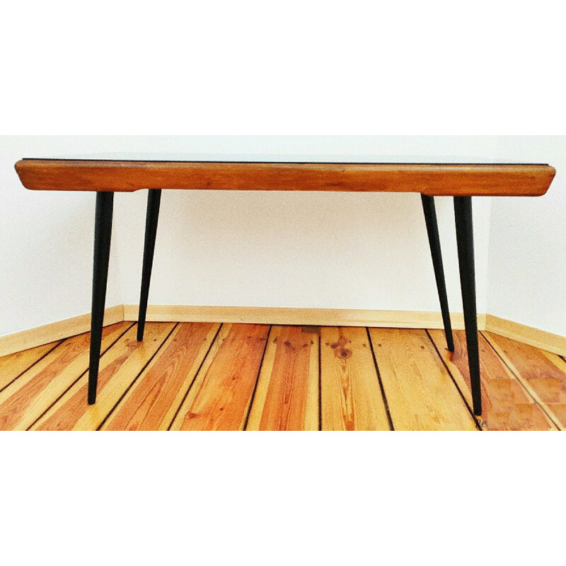 Vintage beech wood coffee table by J.Jiroutek for Cesky Nabytek, Czechoslovakia 1960