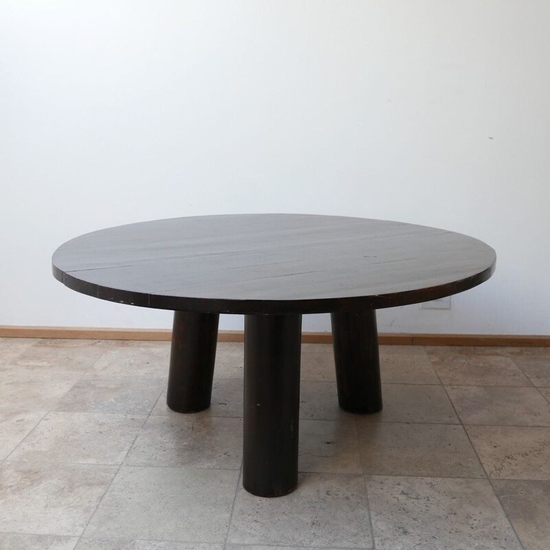 Vintage Chunky Spanish circular dining table, 1950s