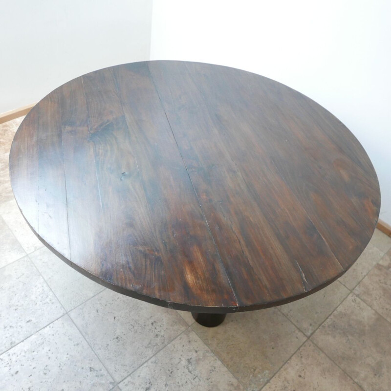 Vintage Chunky Spanish circular dining table, 1950s