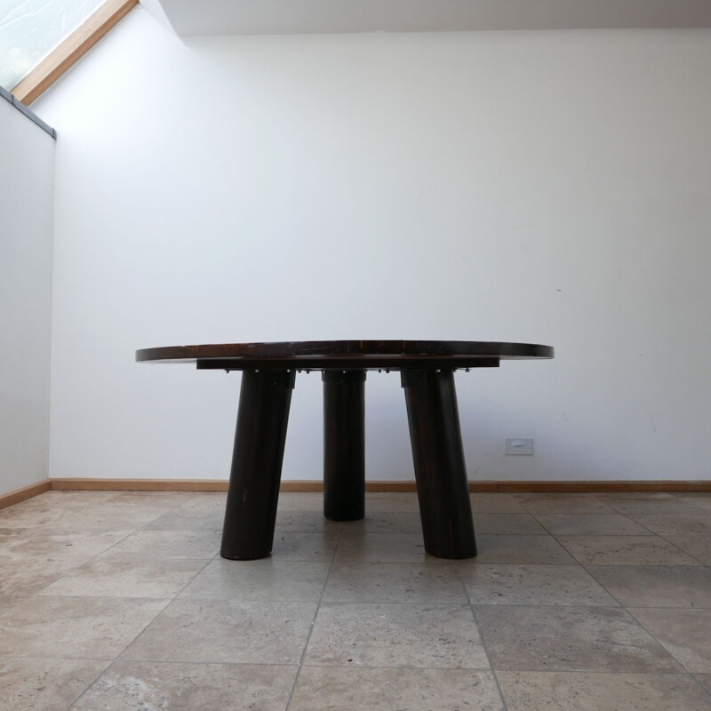 Vintage Chunky Spanish circular dining table, 1950s