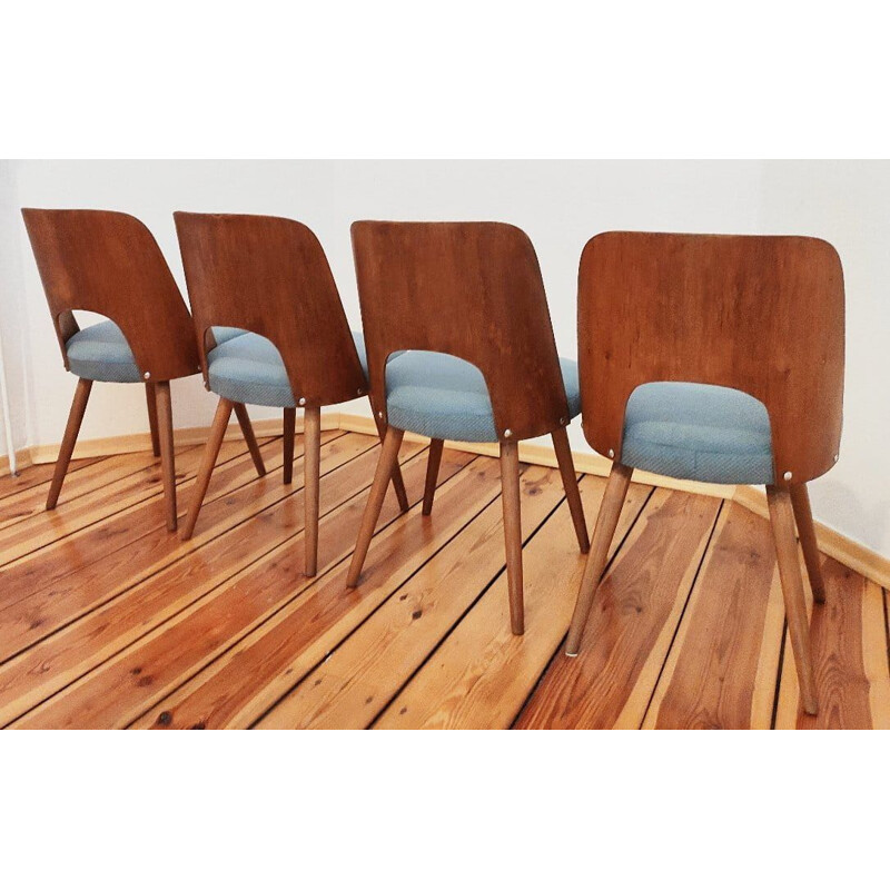 Mid-century set of 4 dining chairs by Tatra O.Haerdtl, Czechoslovakia  1960s