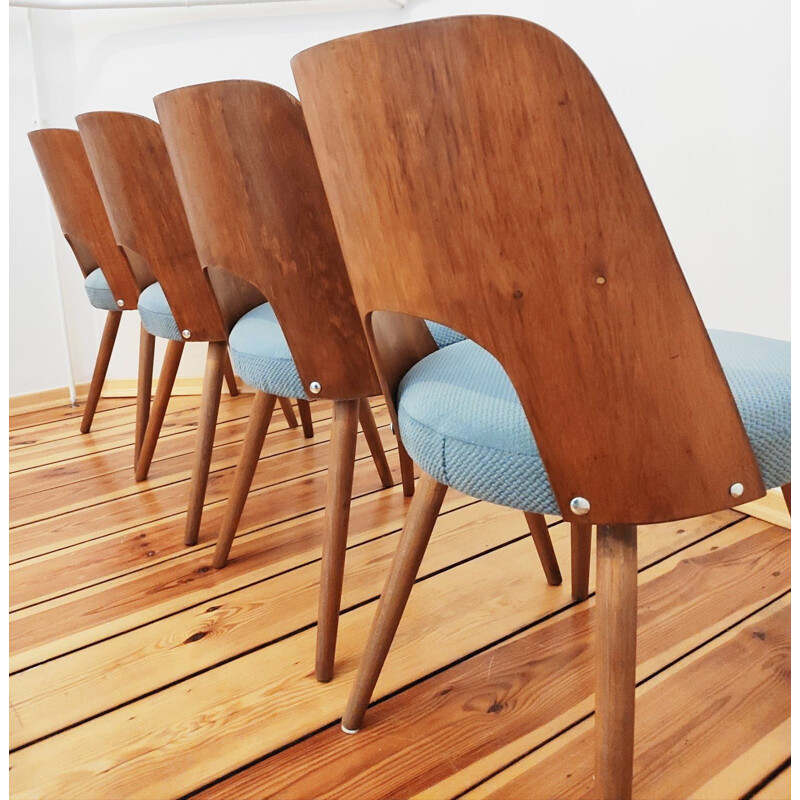 Ensemble de 4 chaises vintage par Tatra O.Haerdtl, Tchécoslovaquie 1960