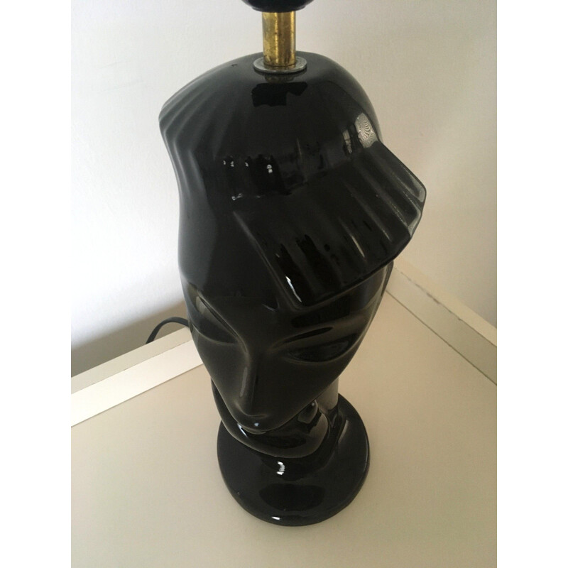 Lámpara de cerámica vintage de Lindsey B Balkweill, 1980
