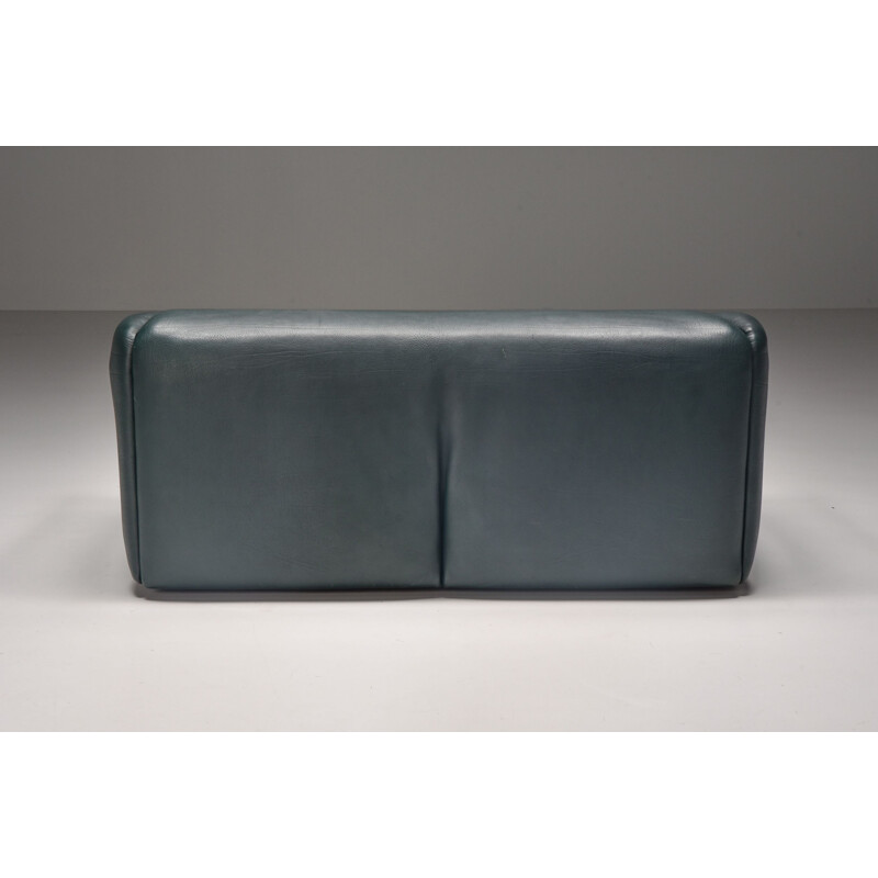 Vintage De Sede Ds 47 sofa in petrol green leather, 1980s