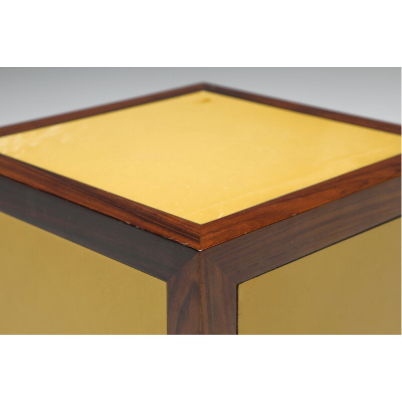 Modernist vintage yellow side table, 1920s