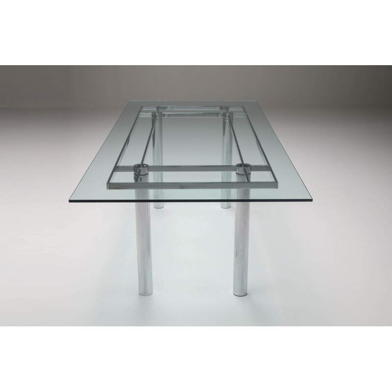 Vintage glass dining table by Afra & Tobia Scarpa, 1970s