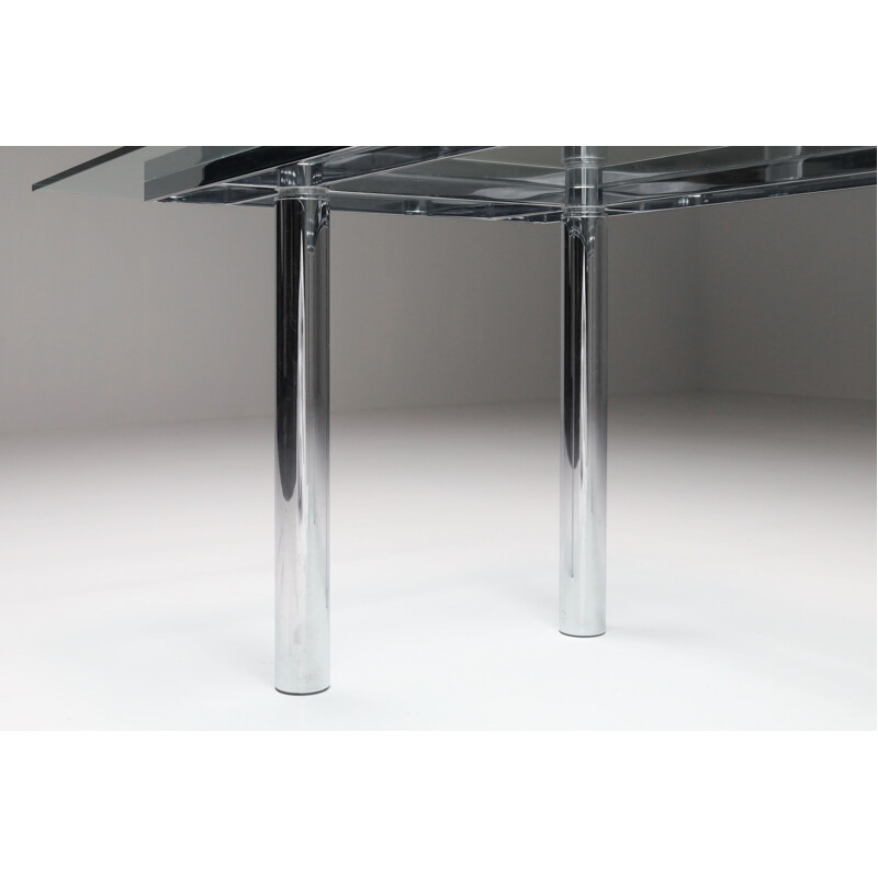 Vintage glass dining table by Afra & Tobia Scarpa, 1970s