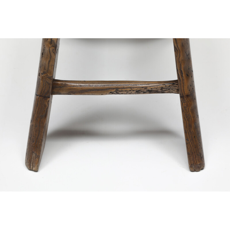 Tabouret rustique vintage Wabi-Sabi, 1920