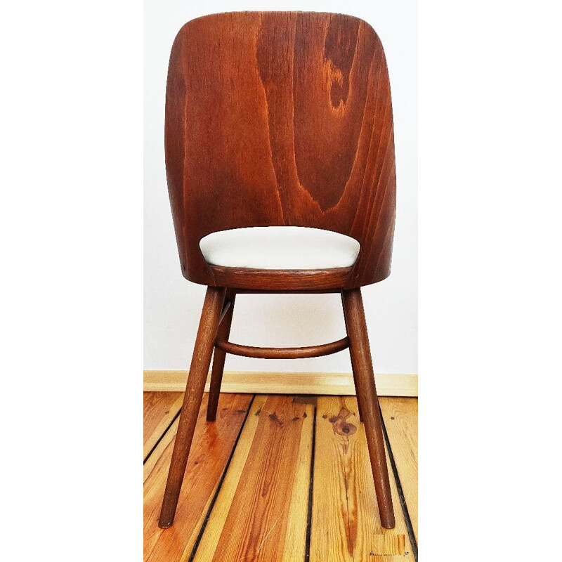 Ensemble de 4 chaises vintage par Ton pour Holesov, Tchécoslovaquie 1960