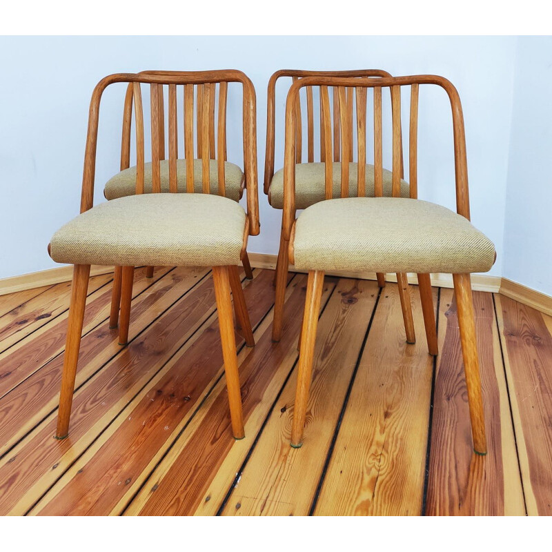 Set van 4 vintage stoelen van A. Suman, Tsjechoslowakije 1960