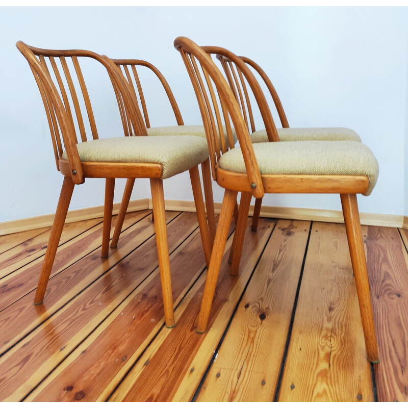 Set of 4 vintage chairs by A. Suman, Czechoslovakia 1960s