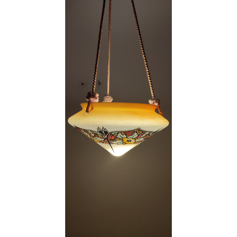 Vintage Catalan pendant lamp, Spain 1930s