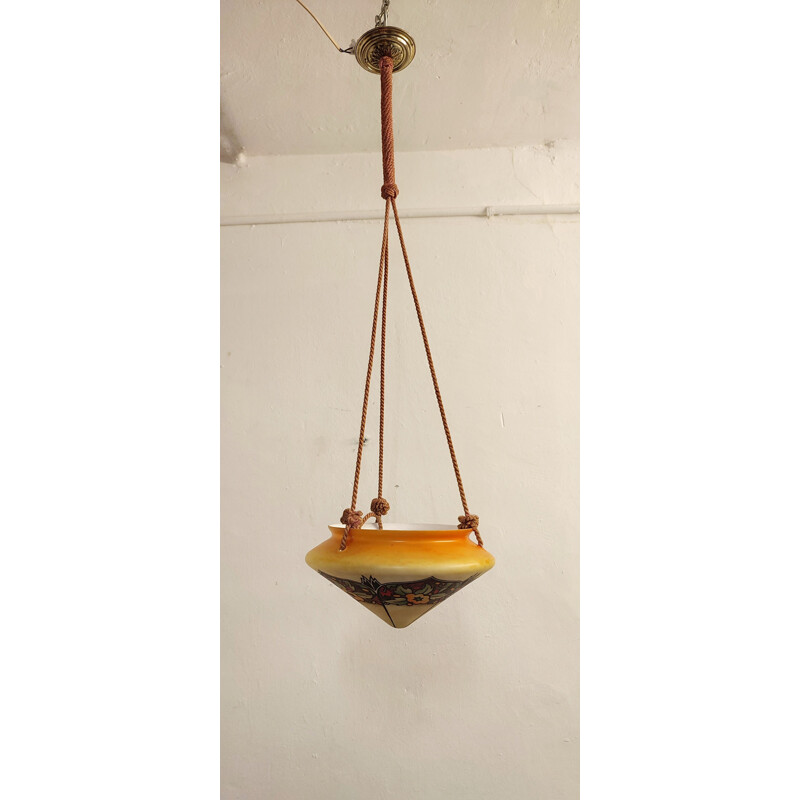 Vintage Catalaanse hanglamp, Spanje 1930