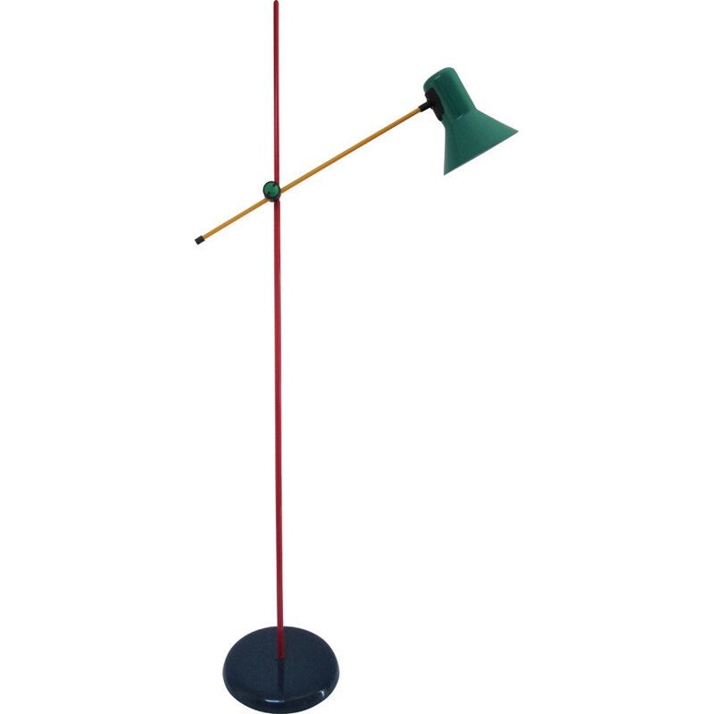 Vintage metal floor lamp in primary colours by Veneta Lumi, 1990s