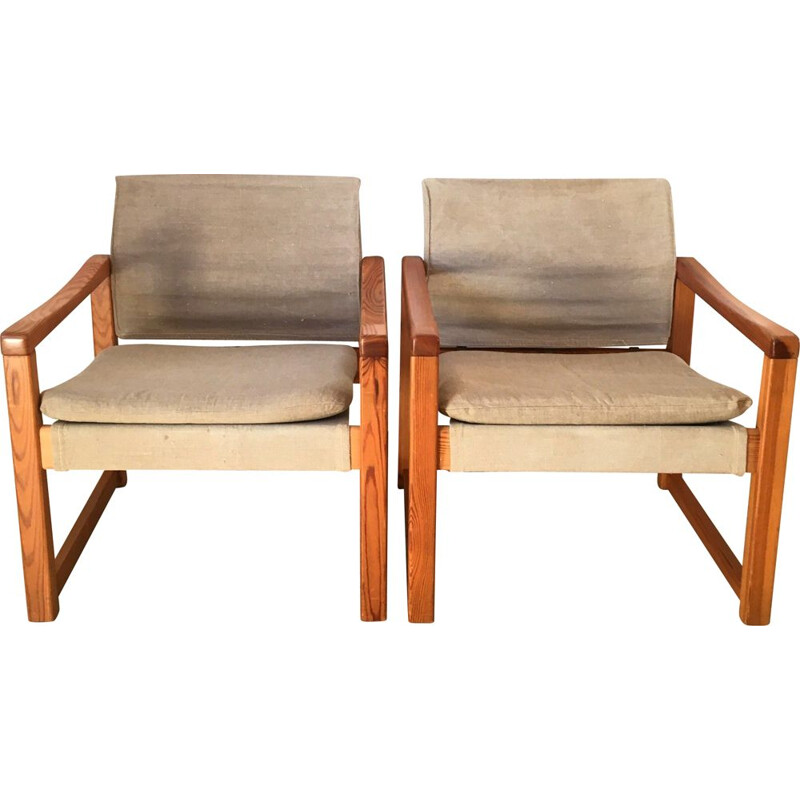 Pair of Scandinavian vintage armchairs by Karin Mobring for Ikea, 1970