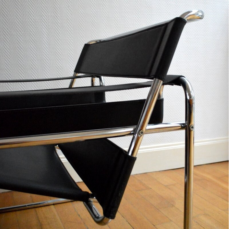 Pair of armchairs "Wassily", Marcel BREUER - 1980s