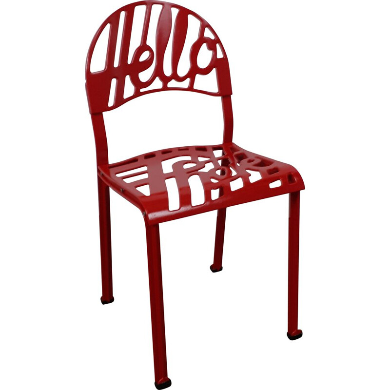 Vintage rode stoel van Jeremy Harvey voor Artifort