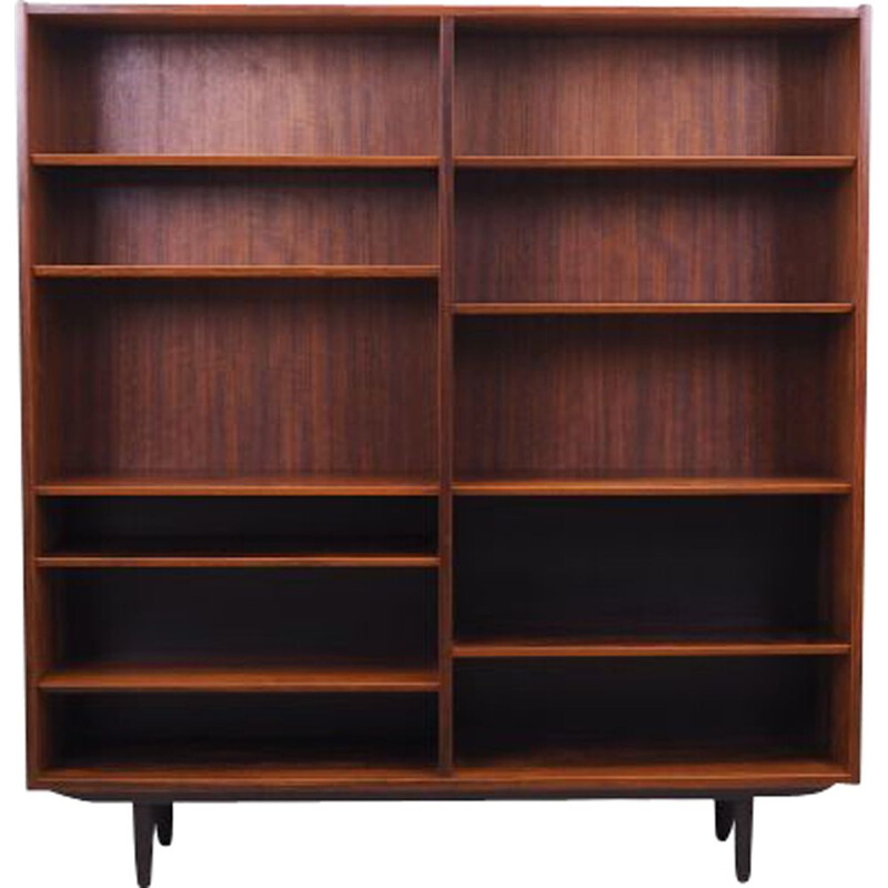 Rosewood vintage Danish bookcase by Hundevad, 1960s