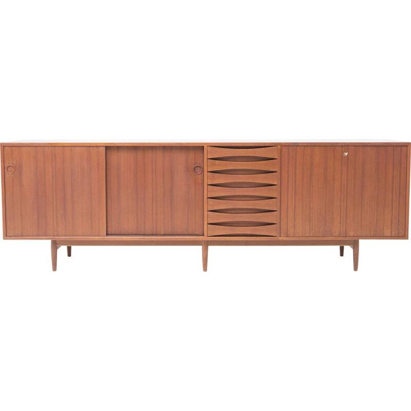 Vintage sideboard with counterweight drawers model 29A by Arne Vodder for Sibast Furniture, Denmark 1950