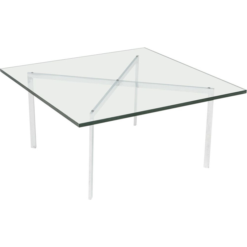 Vintage "Barcelona" coffee table by Ludwig Mies Van Der Rohe for Knoll Int., Germany 1960s
