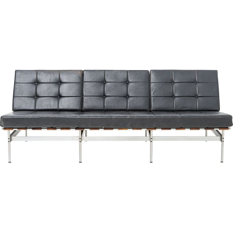 Vintage 3-seat sofa in leather by Kho Liang Ie for Artifort, Netherlands 1960s