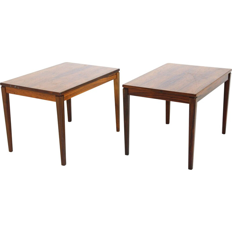 Pair of rosewood side tables, Sweden 1960