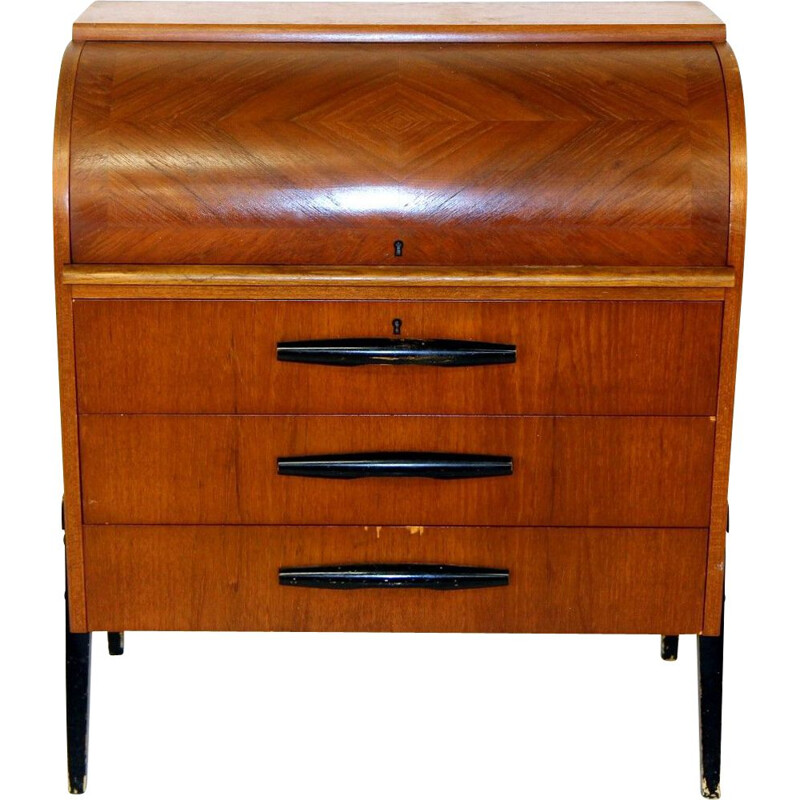 Vintage teak secretary by Bröderna Gustafssons Träindustri, Sweden 1950