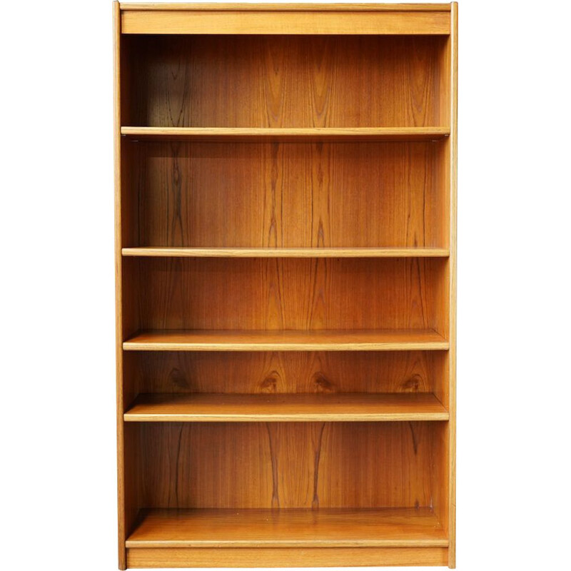 Minimalist vintage teak bookcase, Denmark 1960