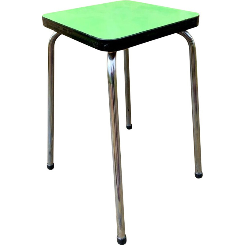 Vintage green formica stool, 1960