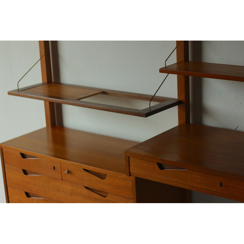 Vintage teak bookcase by Kjell Riise for Rival Brodrene Jatog, Norway 1960s