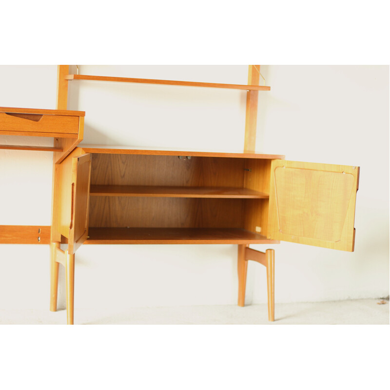 Vintage teak bookcase by Kjell Riise for Rival Brodrene Jatog, Norway 1960s