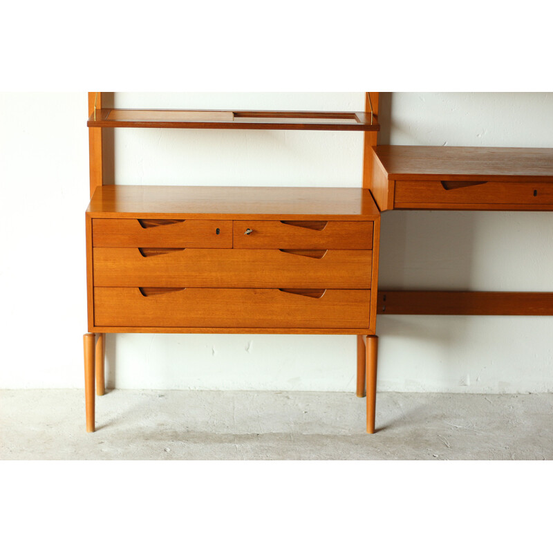 Vintage teak bookcase by Kjell Riise for Rival Brodrene Jatog, Norway 1960s