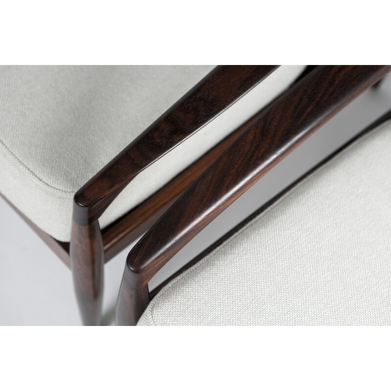 Pair of Magnus Olesen "Paper Knife" armchairs in rosewood, Kai KRISTIANSEN - 1950s