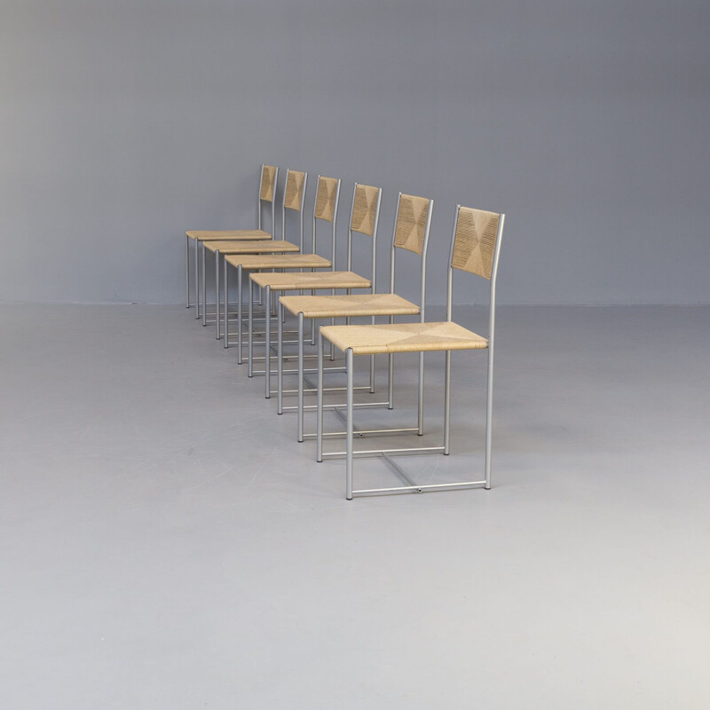 Ensemble de 6 chaises "paludis" vintage de Giandomenico Belotti pour Alias, 1979