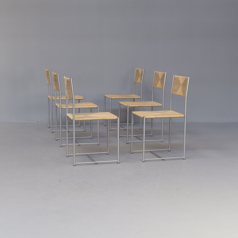 Conjunto de 6 sillas "paludis" vintage de Giandomenico Belotti para Alias, 1979