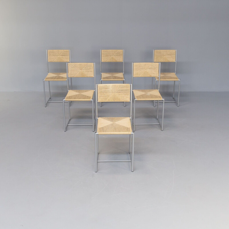 Set van 6 vintage "paludis" stoelen van Giandomenico Belotti voor Alias, 1979