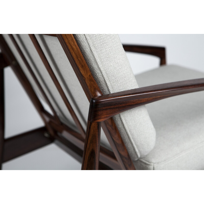 Pair of Magnus Olesen "Paper Knife" armchairs in rosewood, Kai KRISTIANSEN - 1950s