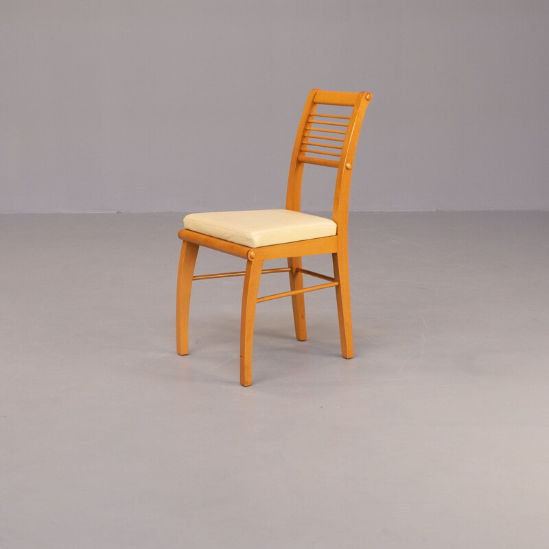 Set of 8 vintage "eubea" dining chair by Massimo Scolari for Giorgetti, 1990s