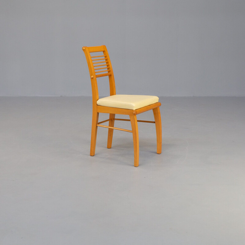 Set of 8 vintage "eubea" dining chair by Massimo Scolari for Giorgetti, 1990s