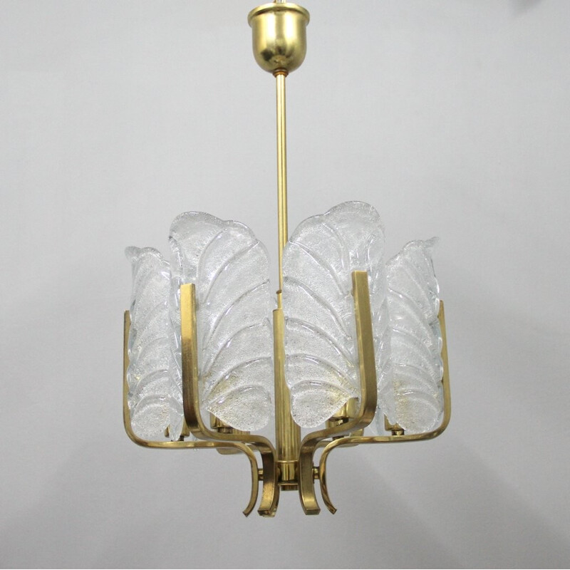 Orrefors pendant lamp in glass, Carl FAGERLUND - 1960s