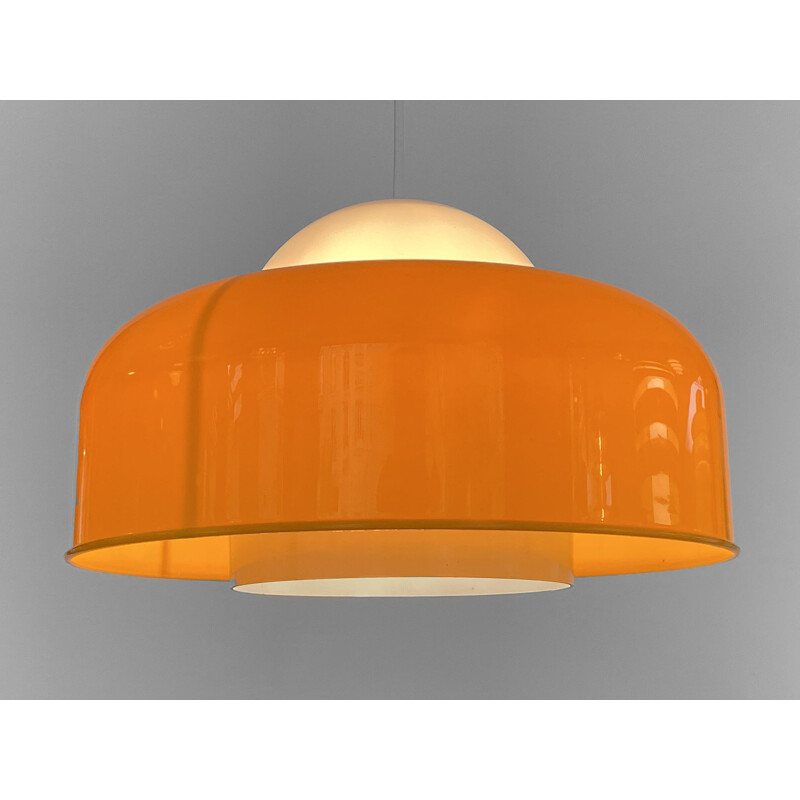 Vintage plastic pendant lamp by Fagerhults Belysning, Sweden 1970s