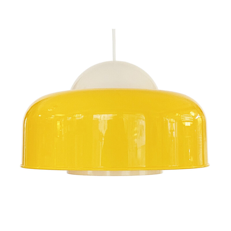 Vintage plastic pendant lamp by Fagerhults Belysning, Sweden 1970s