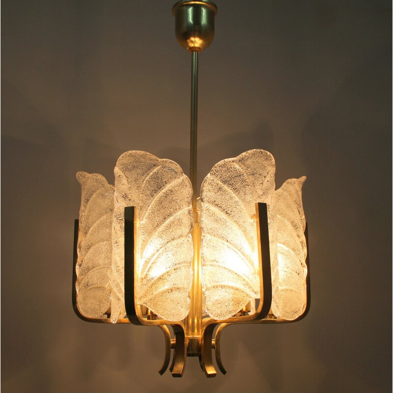 Orrefors pendant lamp in glass, Carl FAGERLUND - 1960s