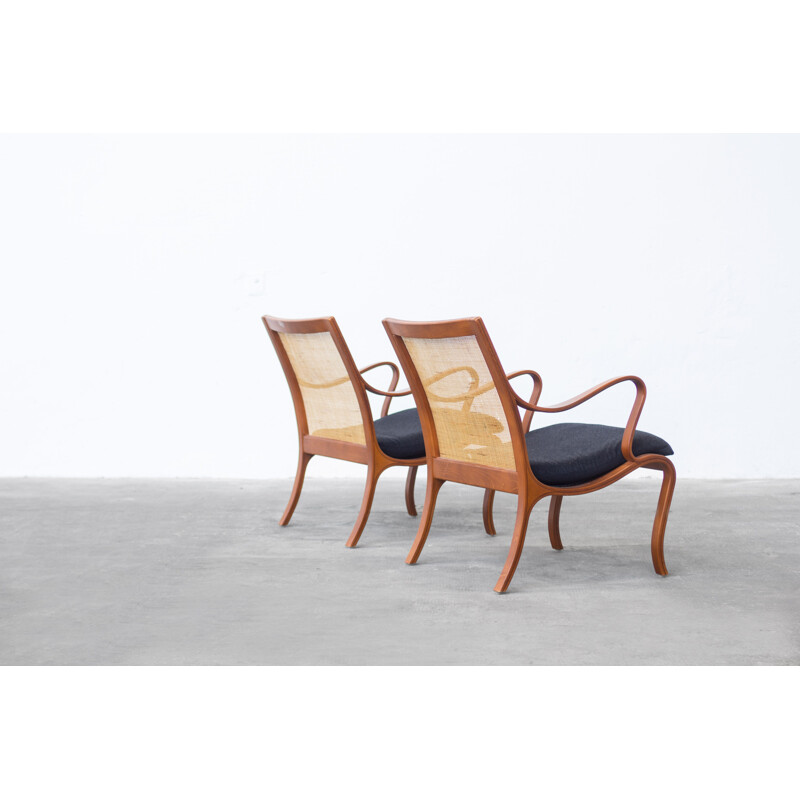 Paire de fauteuils vintage de Nils Roth pour Dux, 1960