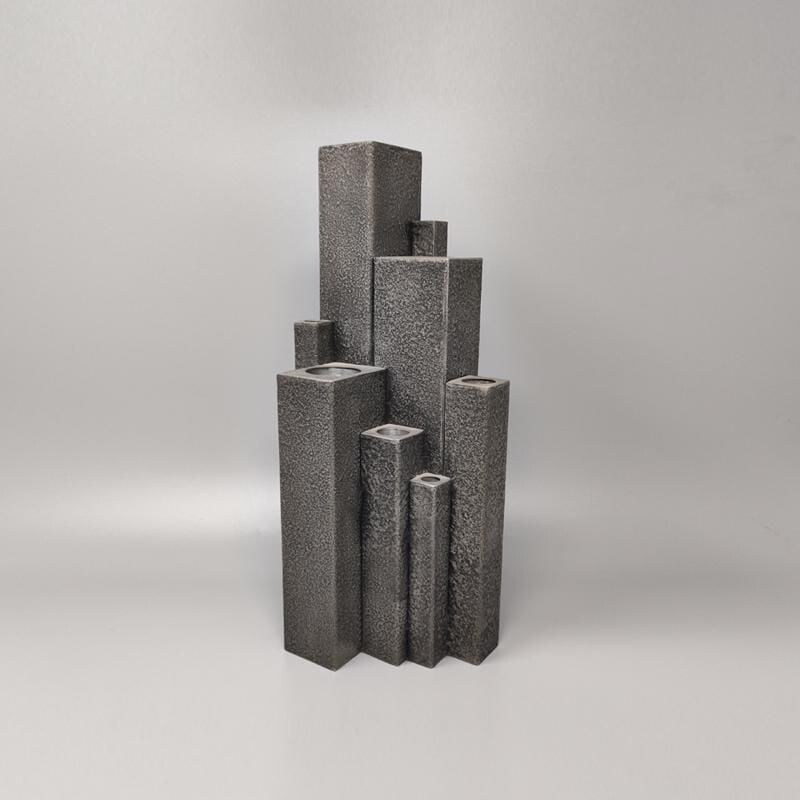 Space Age vase in pewter by Macr, Italy 1970s